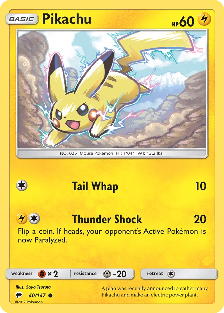 Pikachu #40, Burning Shadows