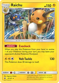 Raichu #41, 1st Place Pokemon League