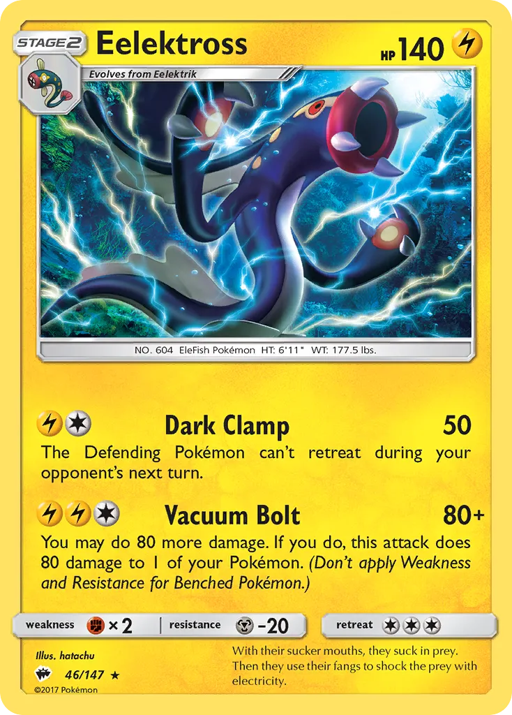 Eelektross #46, Burning Shadows Reverse Foil
