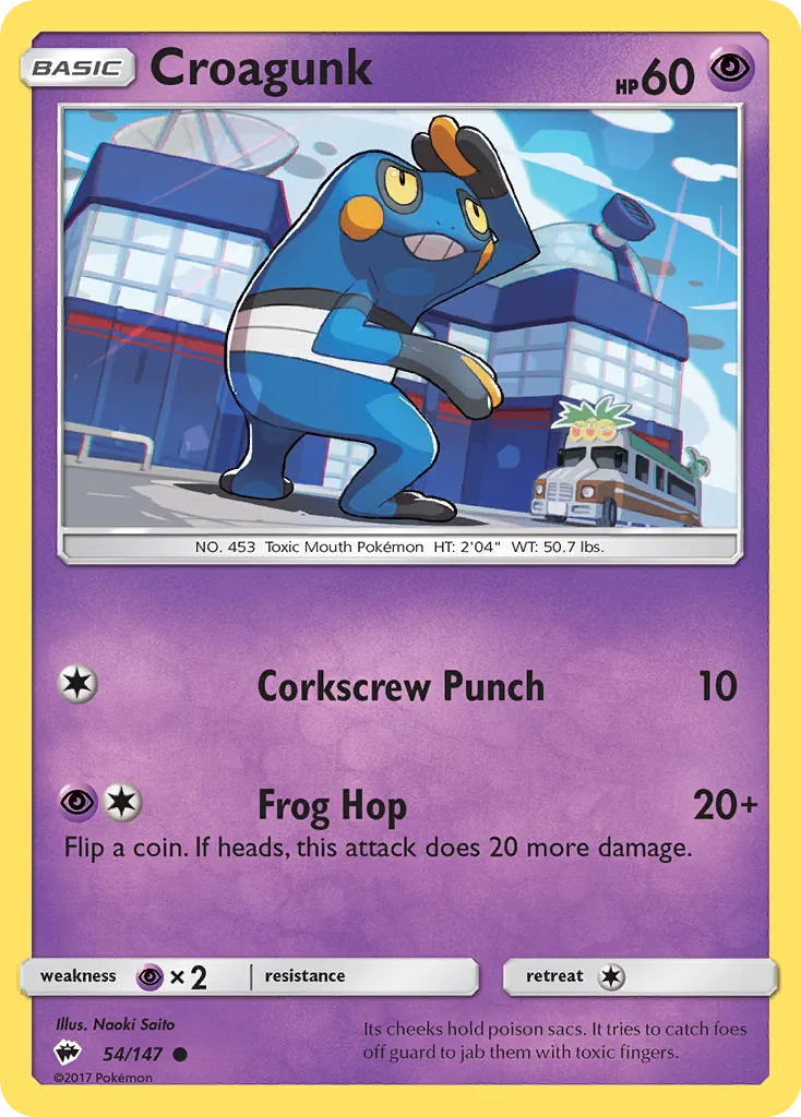 Croagunk #54, Burning Shadows Reverse Foil