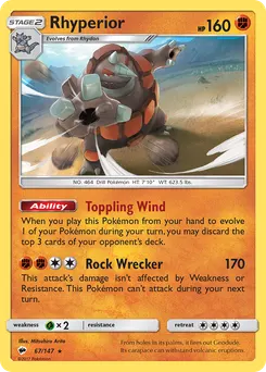 Rhyperior #67, Reverse Foil
