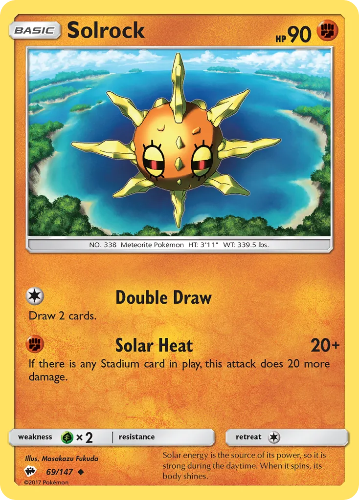 Solrock #69, Burning Shadows Reverse Foil