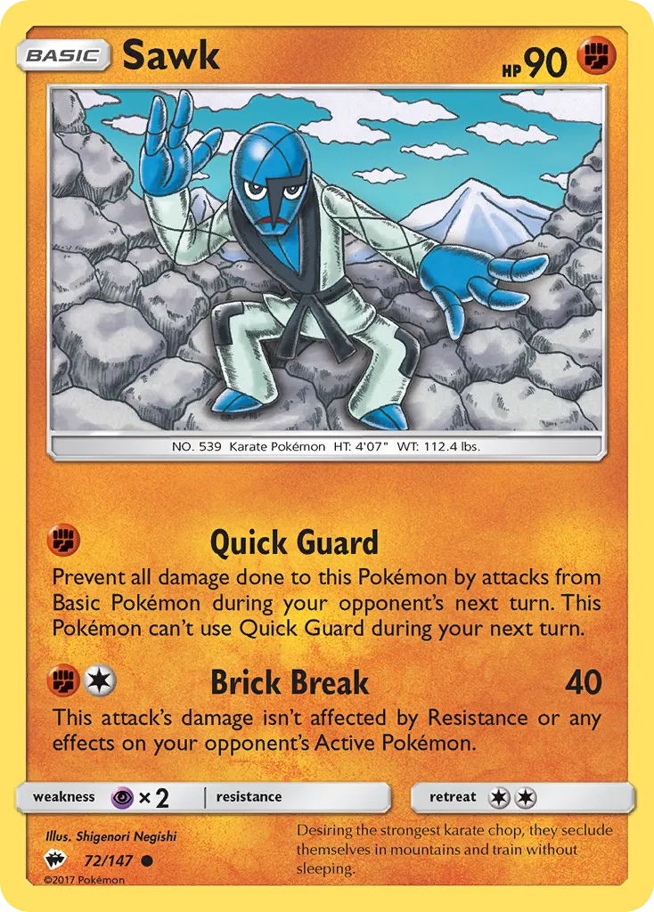 Sawk #72, Burning Shadows Reverse Foil