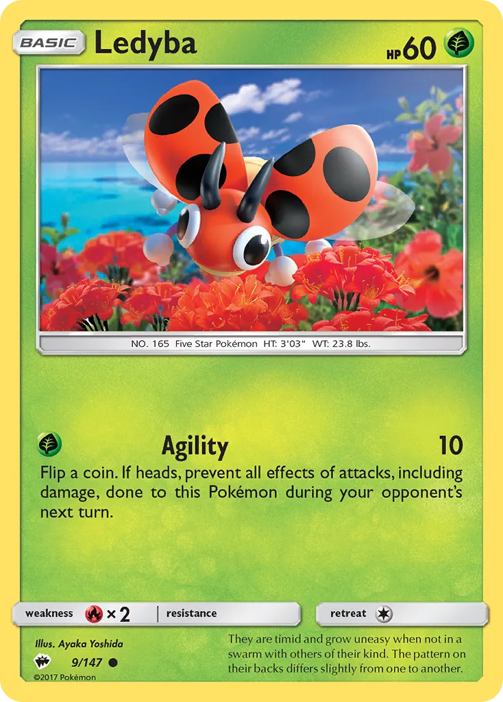 Ledyba #9, Burning Shadows Reverse Foil