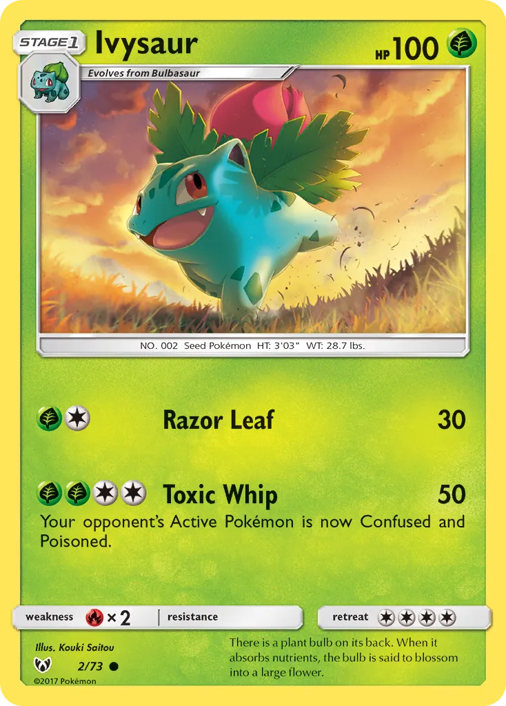 Ivysaur #2, Shining Legends Reverse Foil