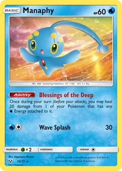 Manaphy #25, Reverse Foil