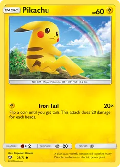Pikachu #28, Cracked Ice Let's Play Pikachu! Theme Deck
