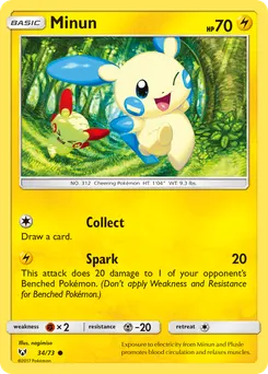 Minun #34, Reverse Foil