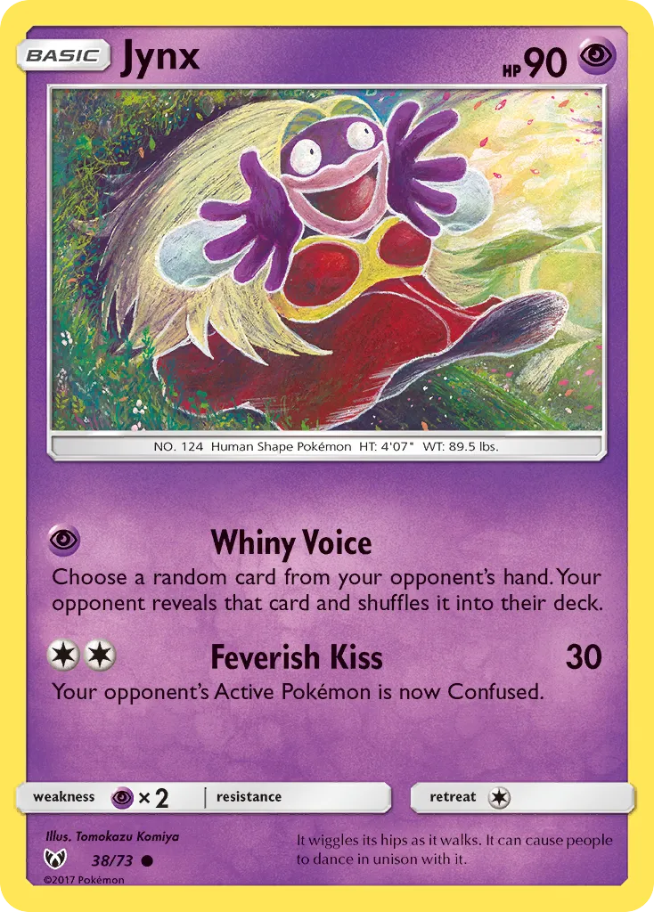 Jynx #38, Shining Legends Reverse Foil