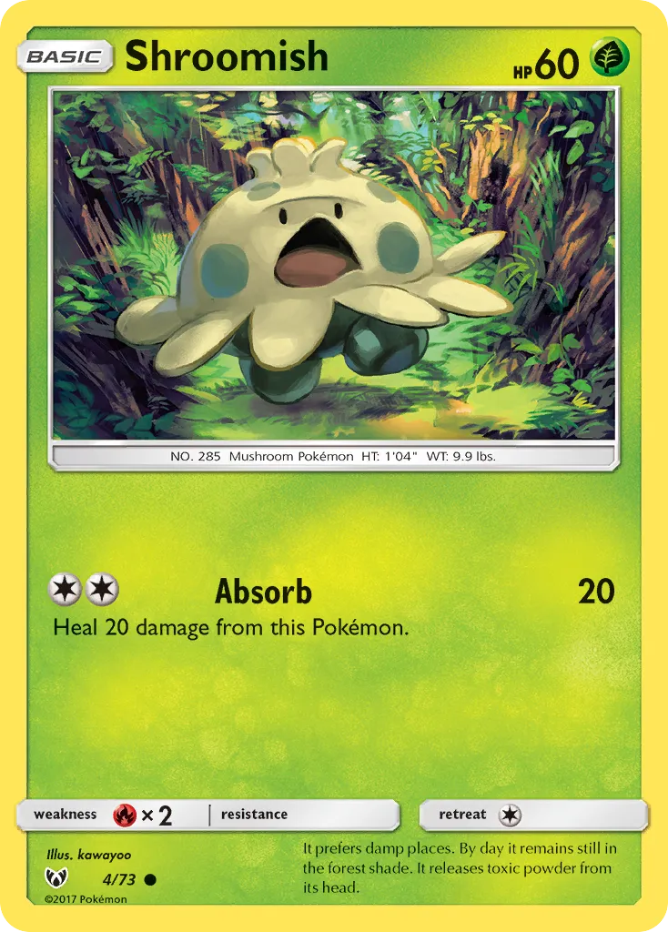 Shroomish #4, Shining Legends Reverse Foil