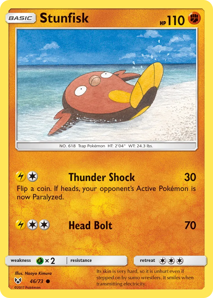 Stunfisk #46, Shining Legends Reverse Foil