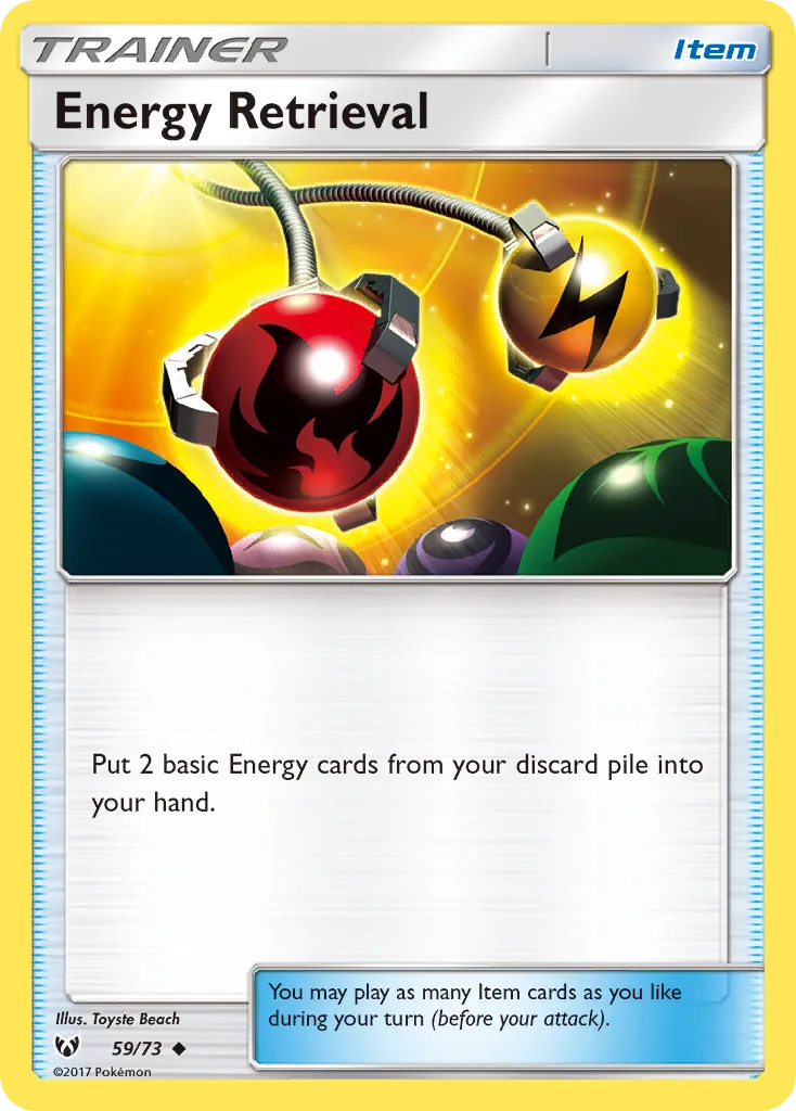 Energy Retrieval #59, Shining Legends Reverse Foil