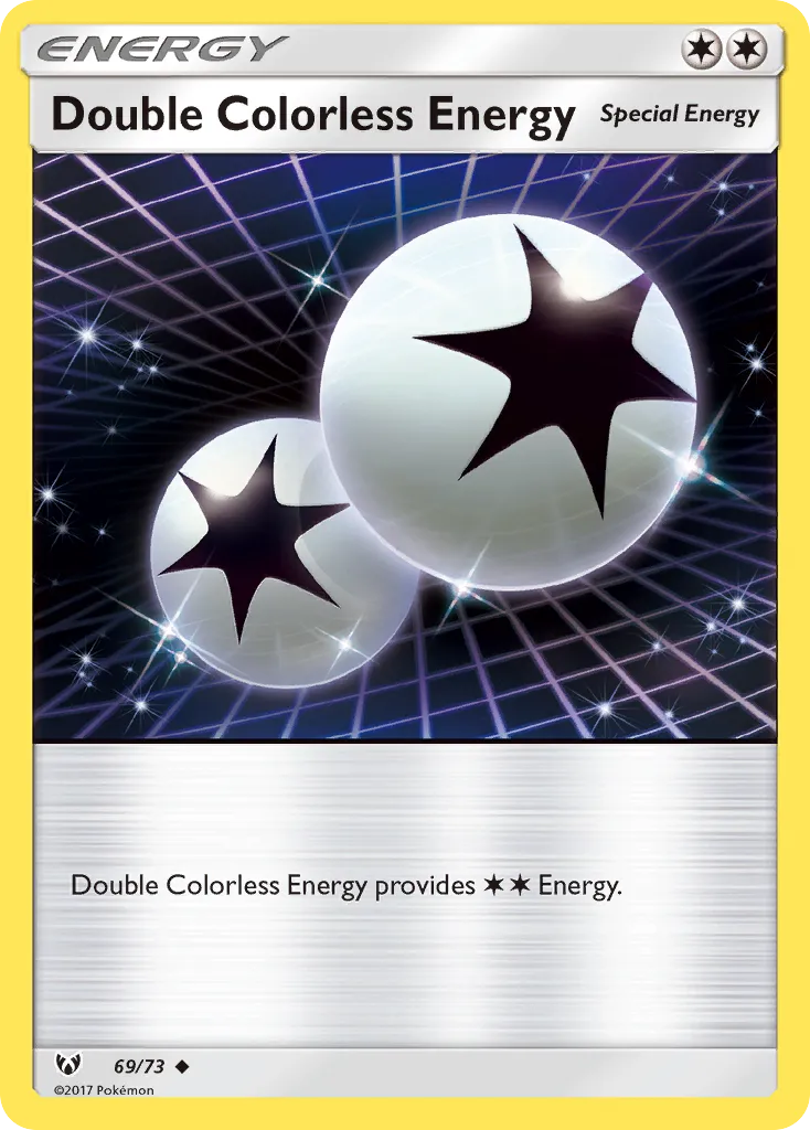 Double Colorless Energy #69, Shining Legends Reverse Foil