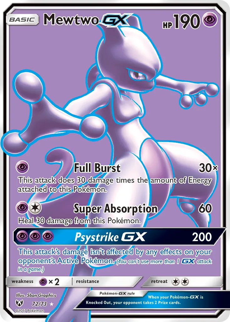 Mewtwo-GX #72, Shining Legends
