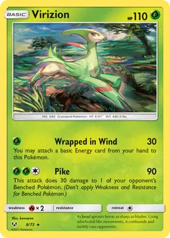 Virizion #8, Reverse Foil