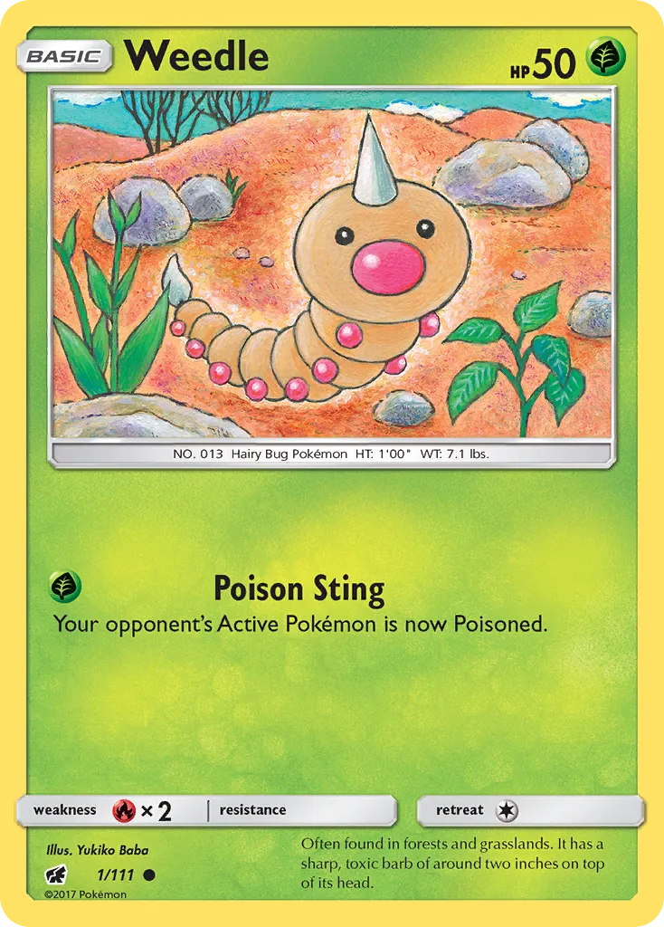 Weedle #1, Crimson Invasion Reverse Foil