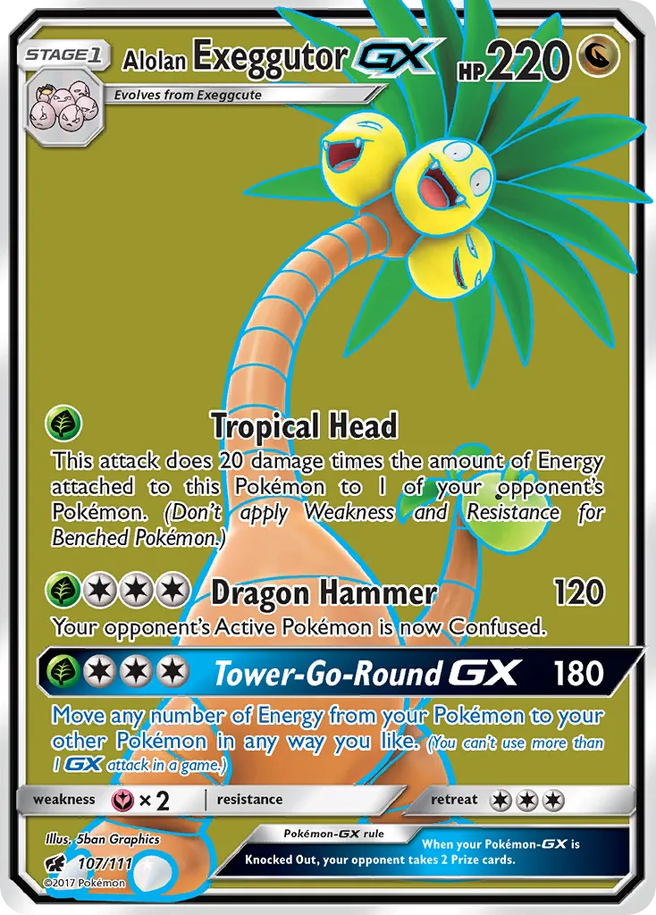 Alolan Exeggutor-GX #107, Crimson Invasion