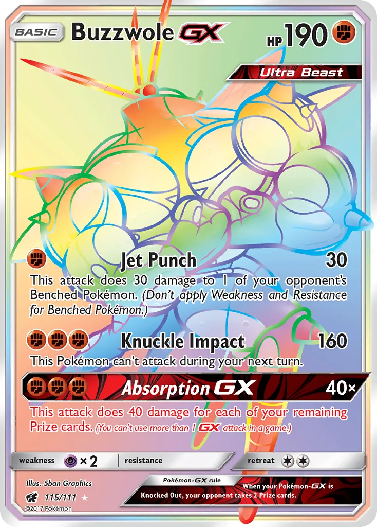 Buzzwole-GX #115, Crimson Invasion Secret