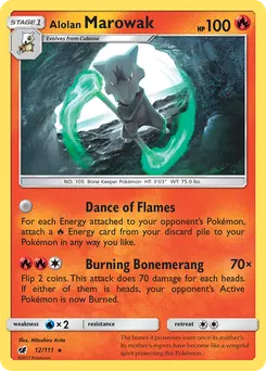 Alolan Marowak #12, Reverse Foil