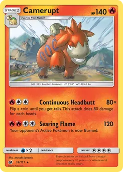 Camerupt #14, Reverse Foil