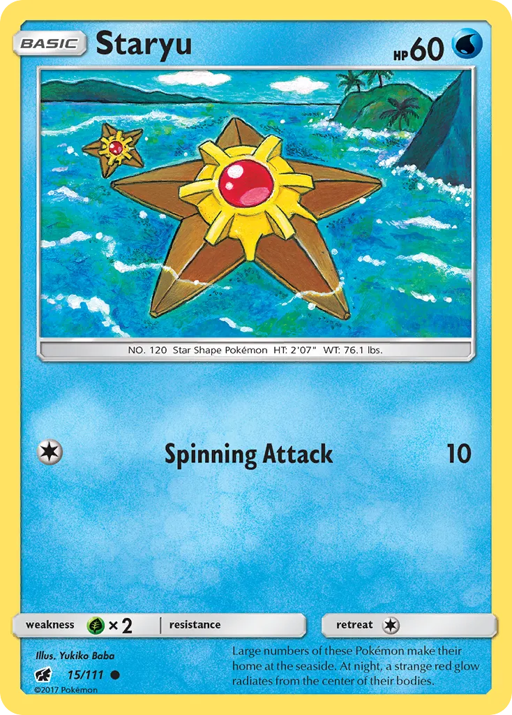 Staryu #15, Crimson Invasion Reverse Foil