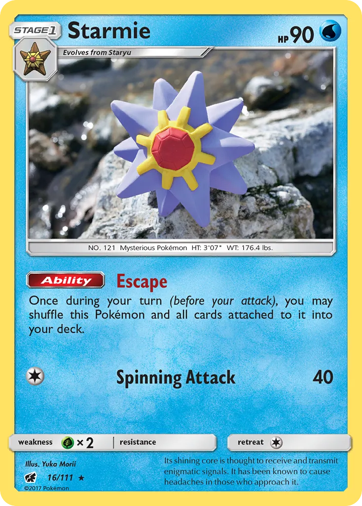 Starmie #16, Crimson Invasion Reverse Foil