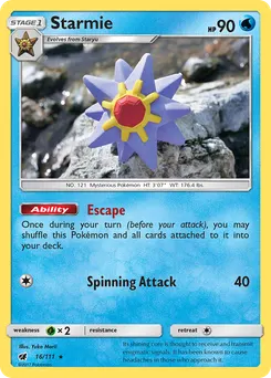 Starmie #16, Reverse Foil