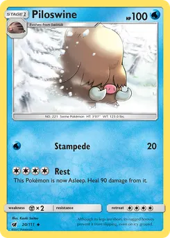 Piloswine #20, Reverse Foil