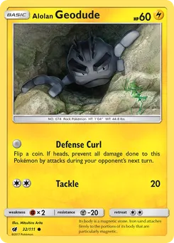 Alolan Geodude #32, Reverse Foil
