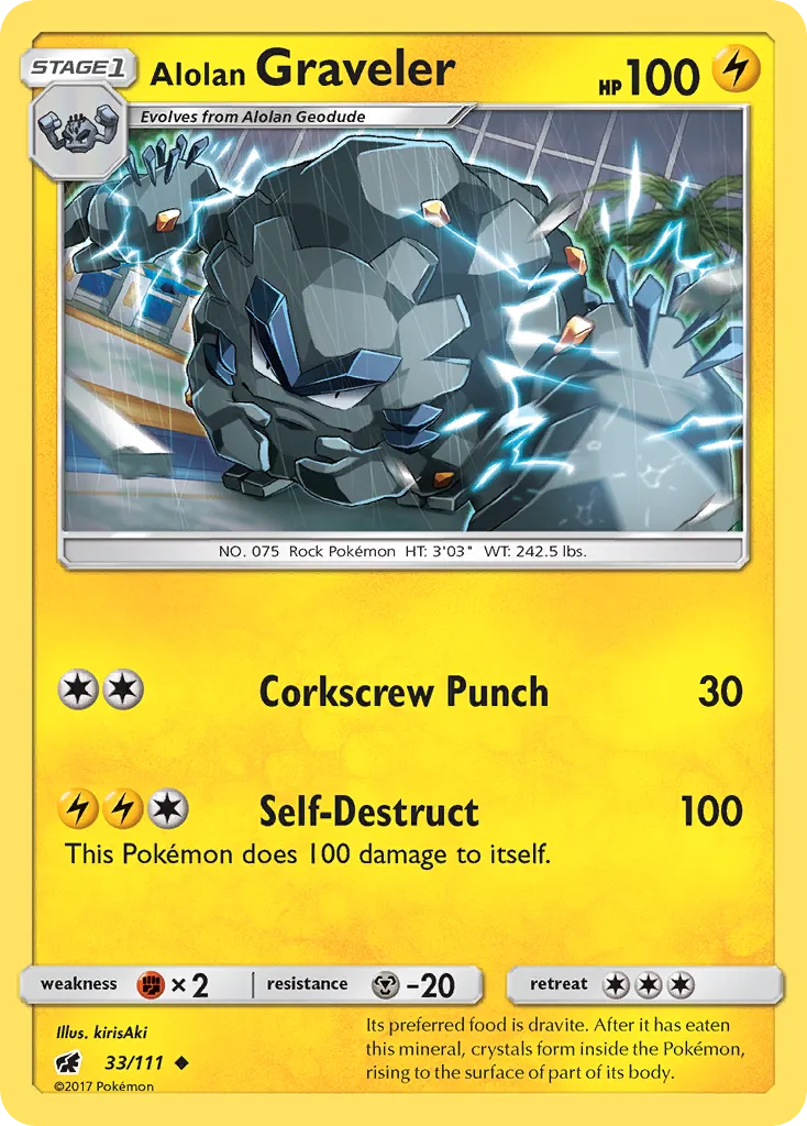 Alolan Graveler #33, Crimson Invasion