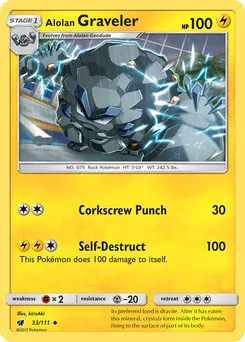 Alolan Graveler #33, Reverse Foil