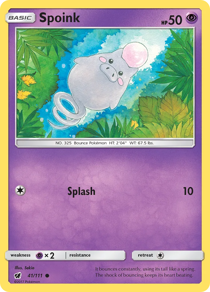 Spoink #41, Crimson Invasion Reverse Foil