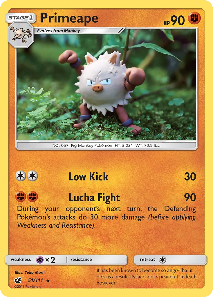 Primeape #51, Crimson Invasion Reverse Foil