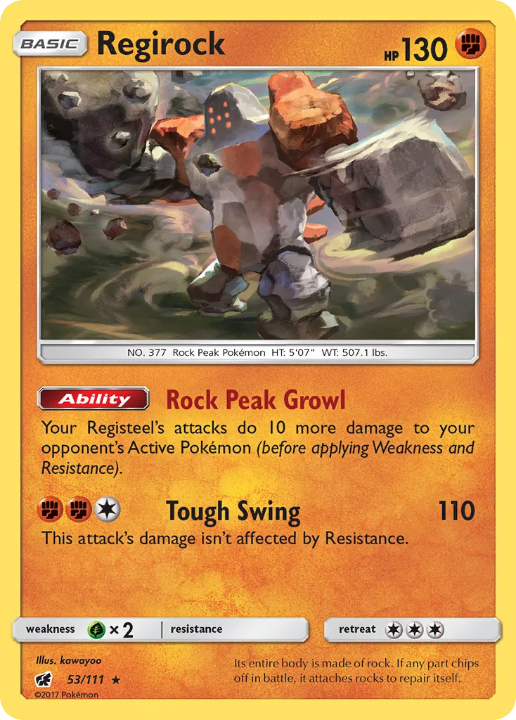 Regirock #53, Crimson Invasion Pokemon League