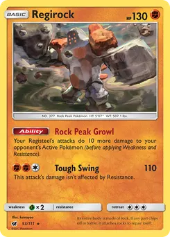 Regirock #53, Holo Cosmos
