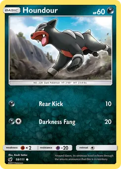 Houndour #58, Reverse Foil