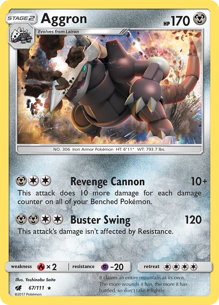 Aggron #67, Crimson Invasion