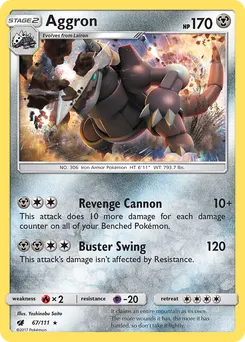 Aggron #67, Reverse Foil