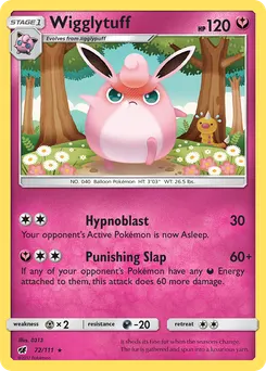 Wigglytuff #72, Reverse Foil