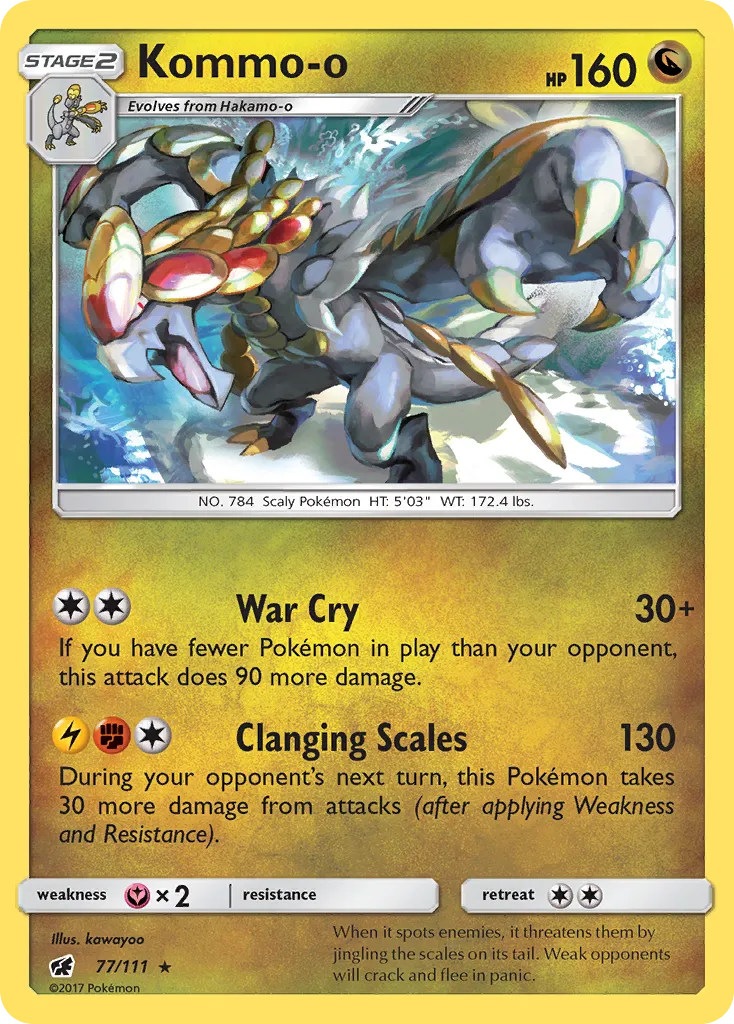 Kommo-o #77, Crimson Invasion Reverse Foil