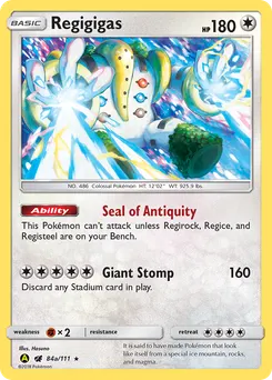 Regigigas #84a, Yellow A Alternate Art