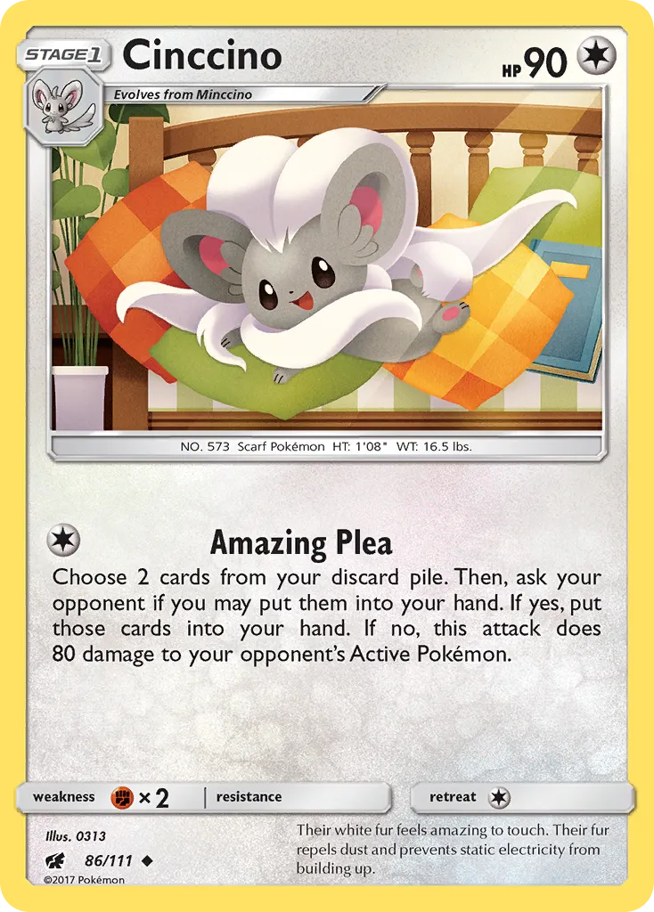 Cinccino #86, Crimson Invasion
