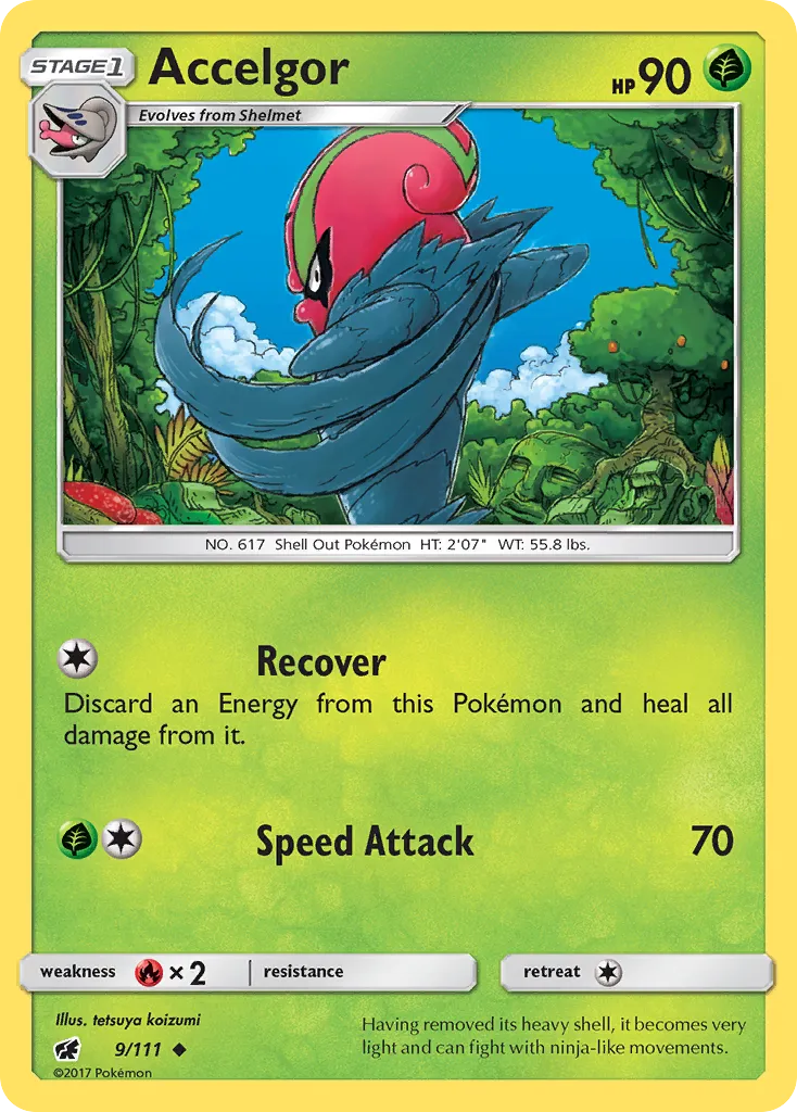 Accelgor #9, Crimson Invasion Reverse Foil