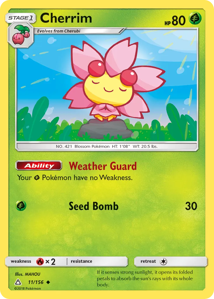 Cherrim #11, Ultra Prism Reverse Foil