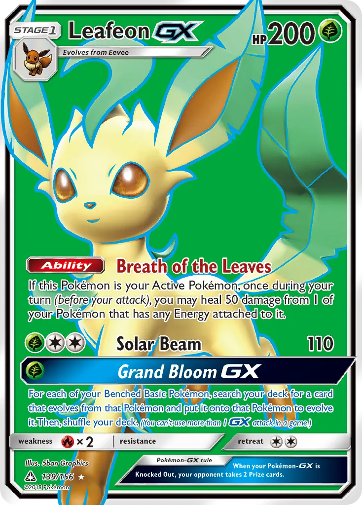 Leafeon-GX #139, Ultra Prism