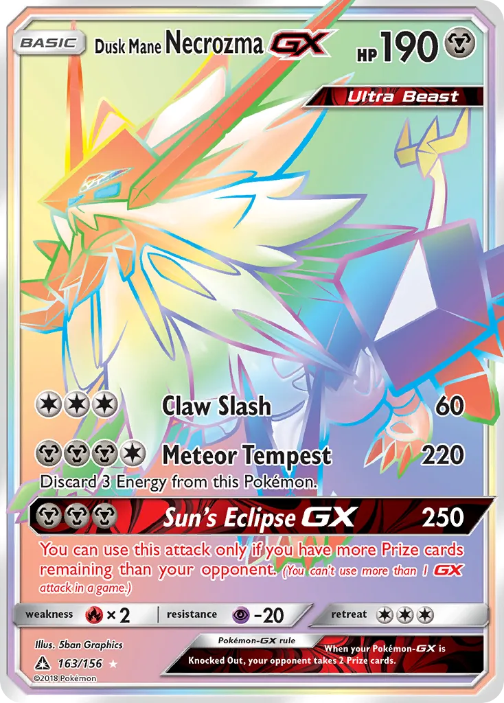 Dusk Mane Necrozma-GX #163, Ultra Prism Secret