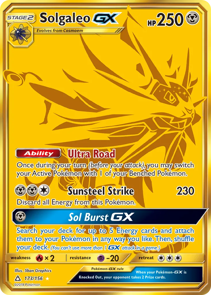 Solgaleo-GX #173, Ultra Prism Secret
