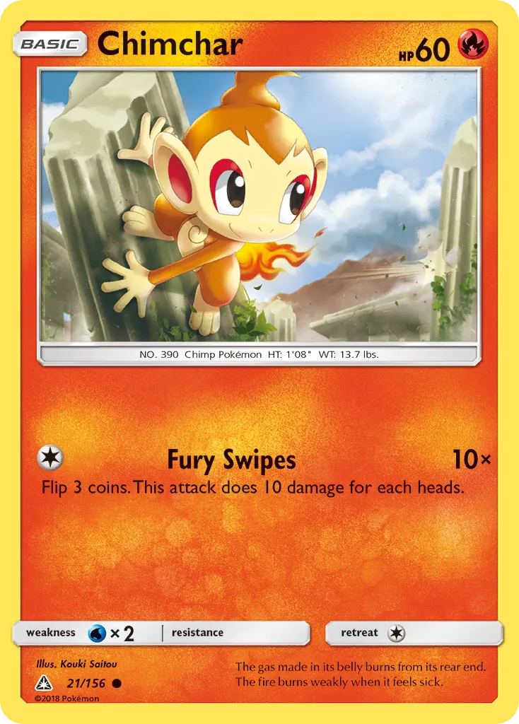 Chimchar #21, Ultra Prism Reverse Foil
