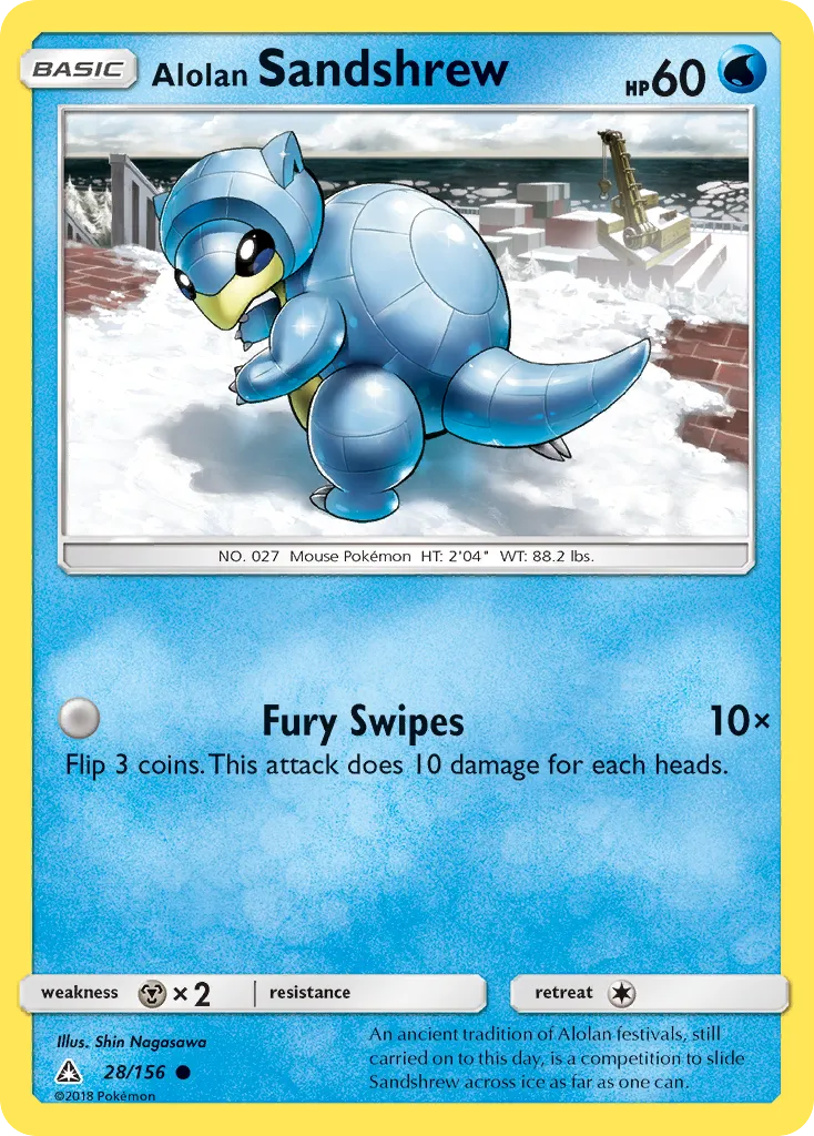Alolan Sandshrew #28, Ultra Prism