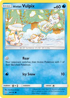 Alolan Vulpix #30, Reverse Foil
